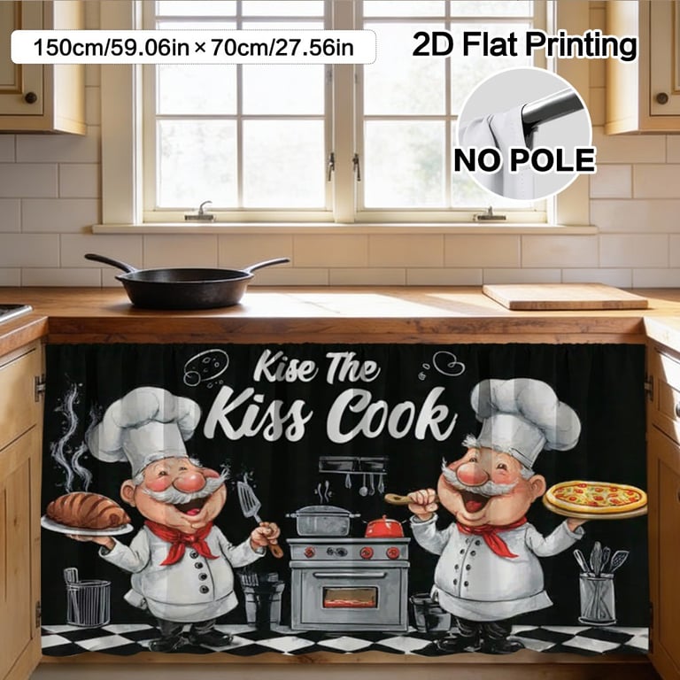Autumn Thanksgiving Halloween Kitchen Storage Rack Decorative Curtain With Rod thumbnail 5