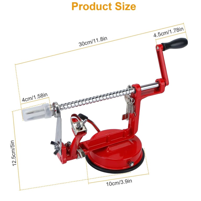 3-in-1 Apple Peeler Slicer Corer | Stainless Steel Manual Fruit Peeler thumbnail 9