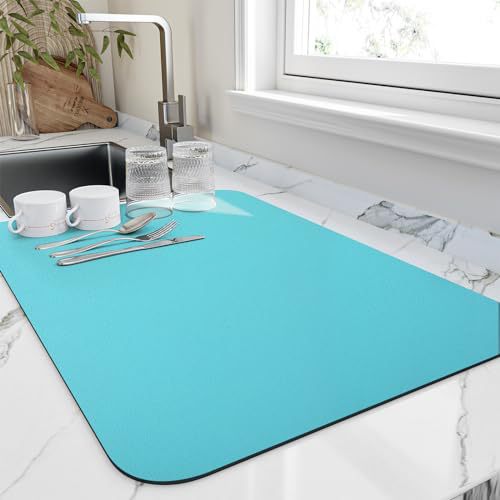 Diatomaceous Earth Kitchen Counter Drying Mat | Heat-Resistant Absorbent Pad thumbnail 4