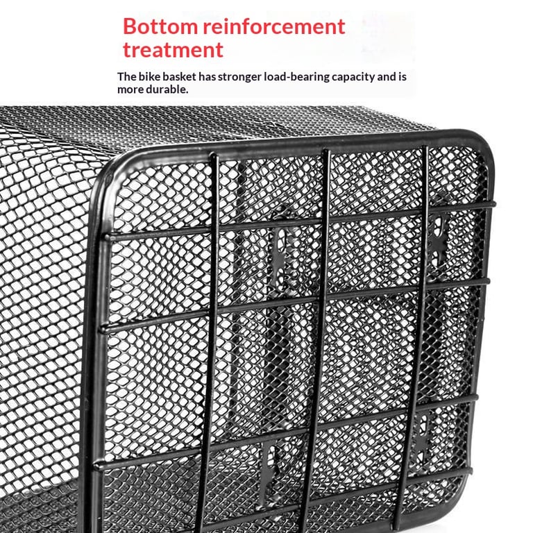 Mountain Bike Rear Rack Basket | Durable Metal Mesh Storage thumbnail 14