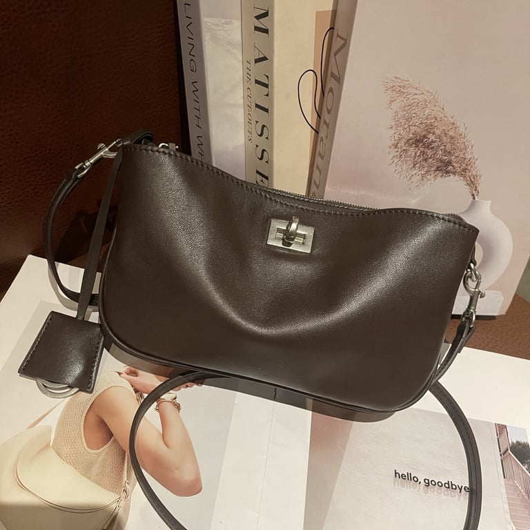 Top-Grain Vegetable-Tanned Leather Kelly Bag | Genuine Cowhide thumbnail 11