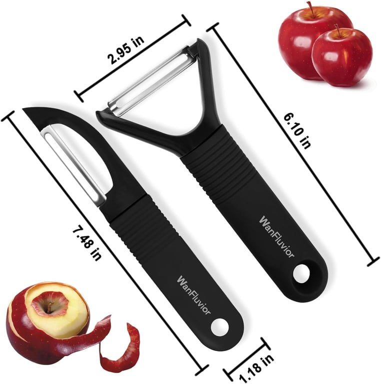 Kitchen Vegetable Peelers Set | Swivel & Y-Shaped Peeler Tool thumbnail 4