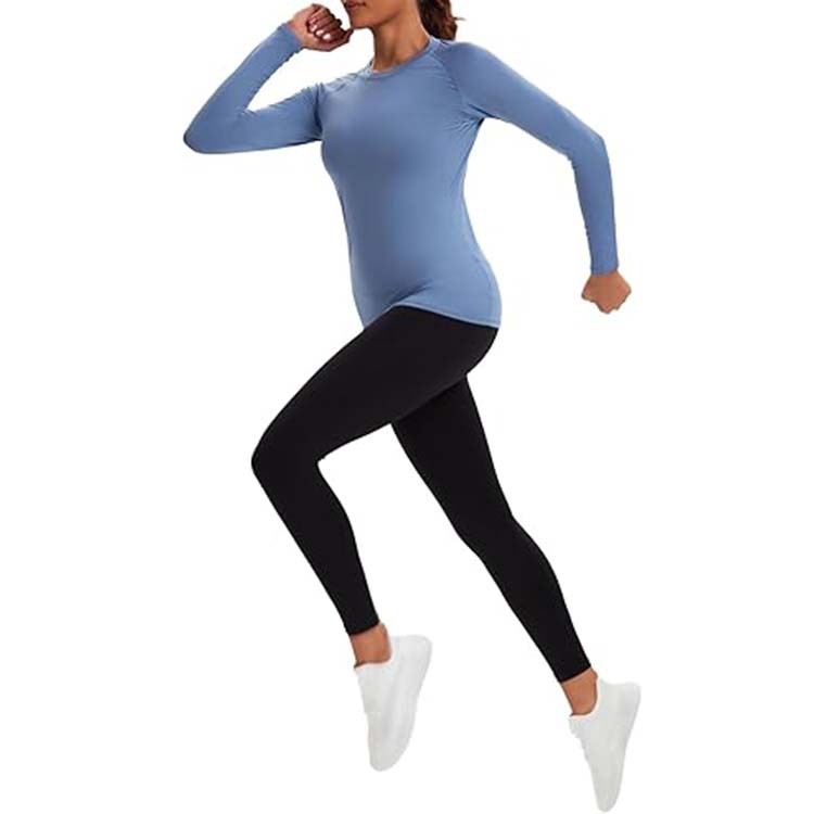 Women's Quick-Drying Sports T-Shirt Shapewear | Long Sleeve Athletic Top thumbnail 12