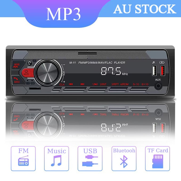 Single Din with Android Auto Bluetooth Car Stereo MP3 Player | USB SD AUX thumbnail 6