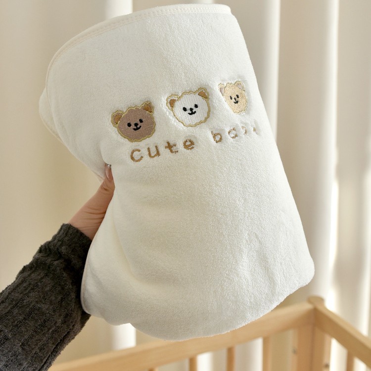 Baby Coral Fleece Hooded Cape Bath Towel | Absorbent & Quick-Drying thumbnail 18