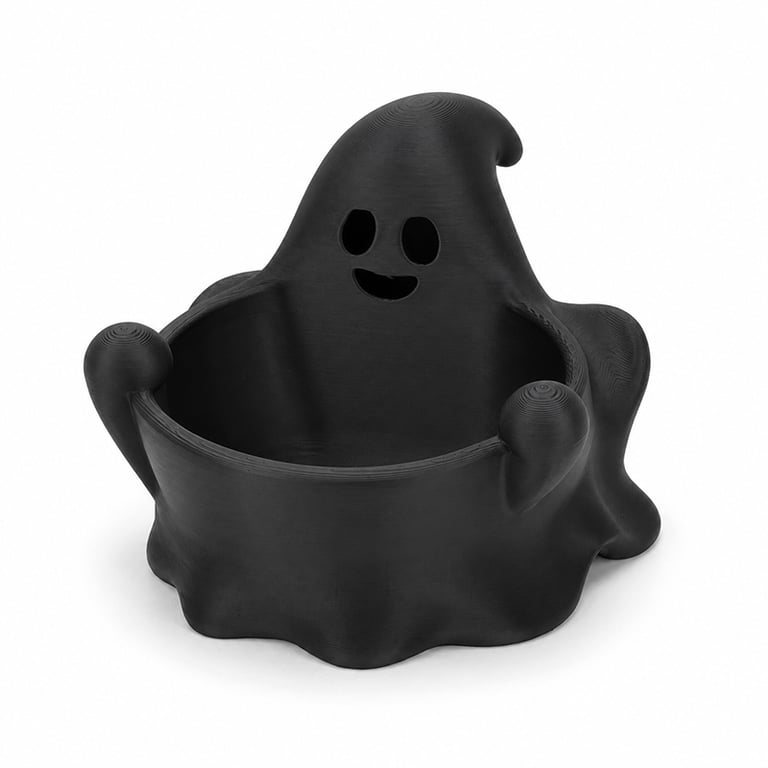 Cute Ghost Dice Holder Bowl, 3D Printed Tabletop Dice Storage Tray, Halloween Ghost Decor For RPG Board Game Fans thumbnail 1