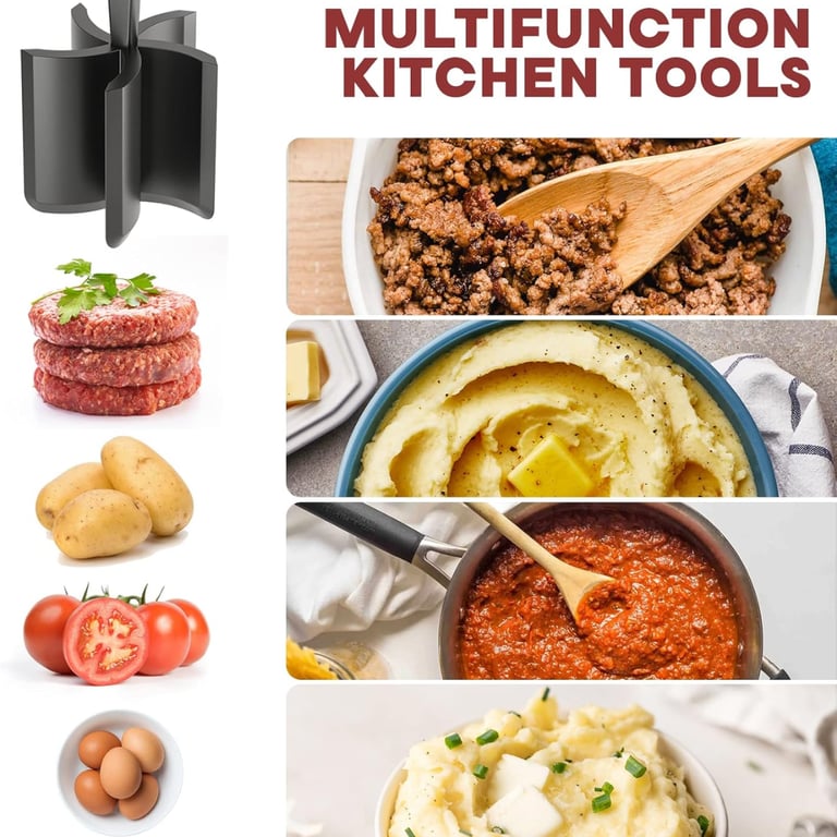 Premium Meat Chopper & Hamburger Grinder | Heat Resistant Home & Kitchen Tool thumbnail 5