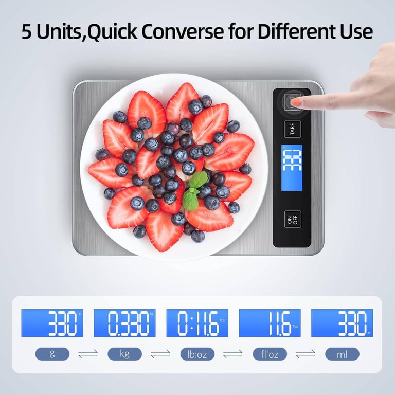 Precision Digital Food Scale with Backlit LCD | Kitchen Weighing thumbnail 3