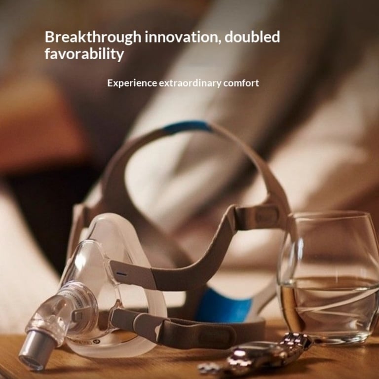 Ventilator Head-Mounted Silicone Nasal-Oral CPAP Mask | Full-Face thumbnail 13