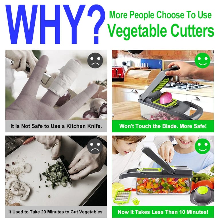 15-In-1 Vegetable Fruit Chopper Cutter for Home & Kitchen | Food Dicer Slicer thumbnail 5