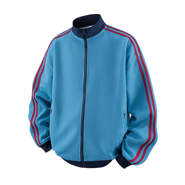 Striped Stand-Neck Preppy Retro Casual Sports Jacket | CA$79.99 thumbnail 4