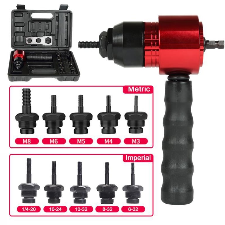 Electric Rivet Gun Head for Hand Drills | Metric & Imperial thumbnail 5