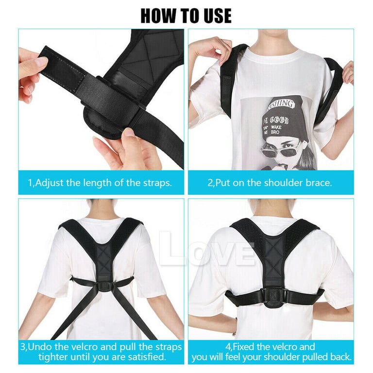 Posture Clavicle Support Corrector Back Straight Shoulders Brace Strap thumbnail 8