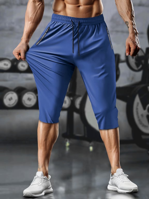 Men's Quick-Drying Capri Running Pants | Breathable Fitness thumbnail 3