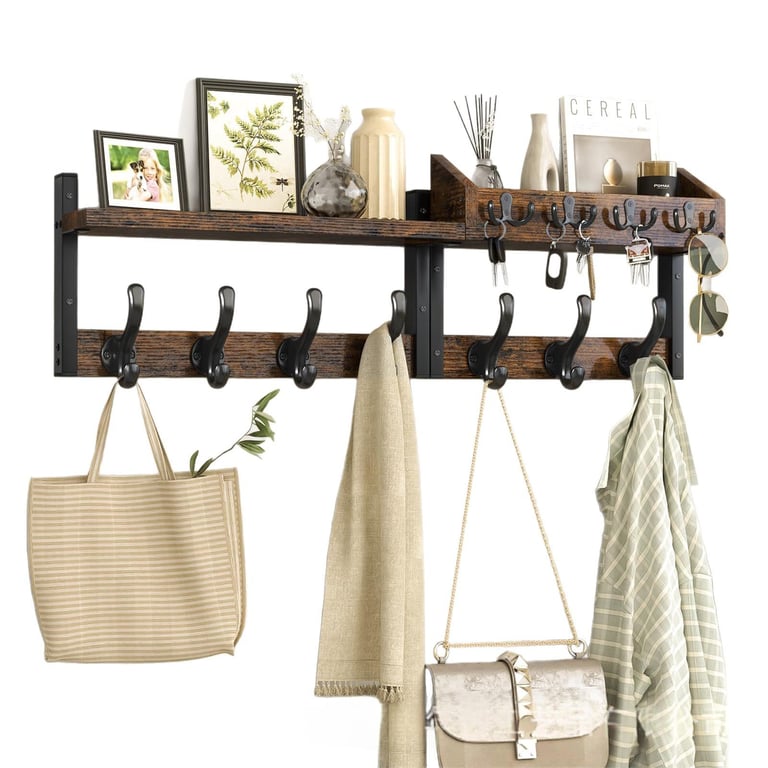 Wooden Wall-Mounted Rack for Entryway Door | Home & Kitchen Storage thumbnail 4