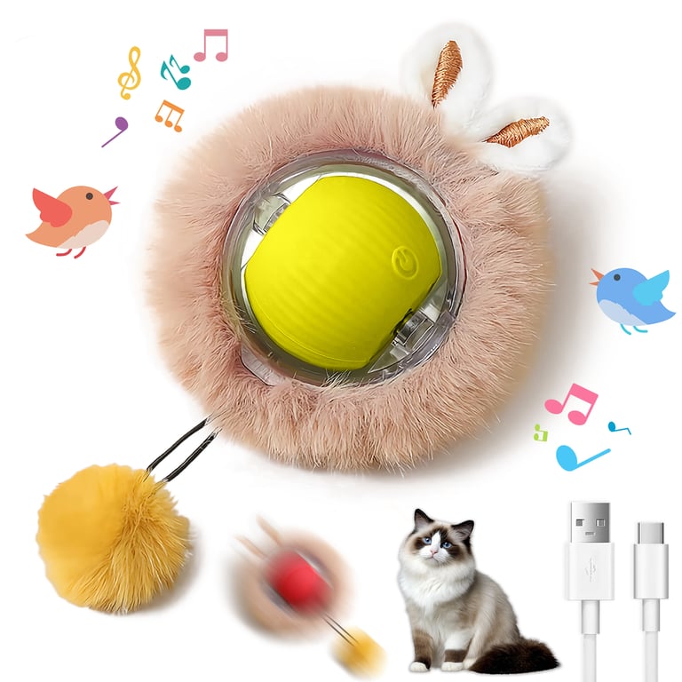 Interactive Motion Activated Cat Ball Toy with LED Lights | Captain Fam thumbnail 5