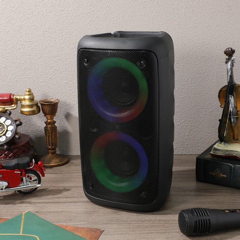 Portable Bluetooth Speaker Sub Woofer Heavy Bass Sound System Party & Mic