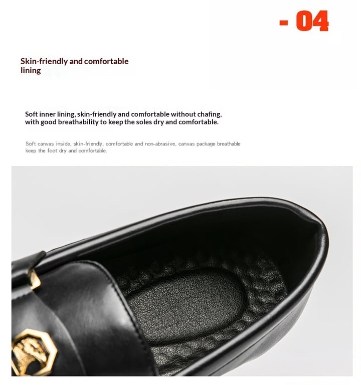 Men's Metal-Buckle Slip-On Loafers | European Style Dress Shoes thumbnail 14