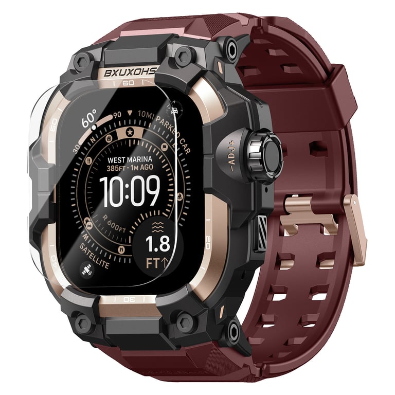 Zinc Alloy Tactical Smartwatch Case with Integrated Band | Military-Grade Protection thumbnail 5