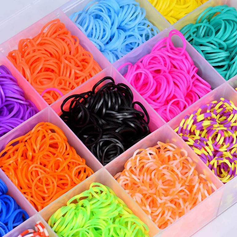 15000Pcs Rubber Loom Bands Kit | DIY Bracelets Storage Container thumbnail 1