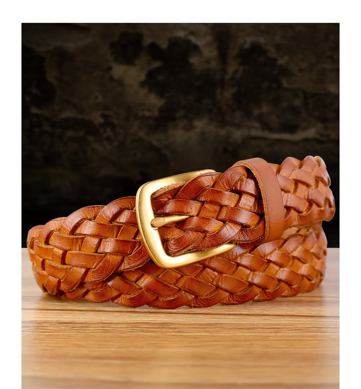 Vintage Woven Vegetable-Tanned Leather Belt | Canadian Made thumbnail 17