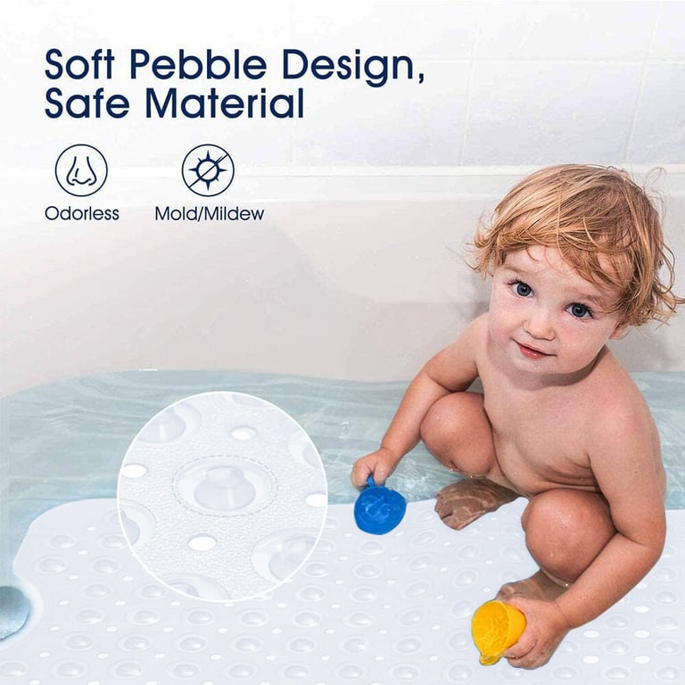 Extra Large Non-Slip Bath Mat | Anti-Mold Suction Cup Shower Mat thumbnail 4