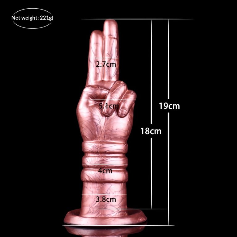 Hand-Shaped Silicone Insertable Toy | Premium Rose Gold Design thumbnail 17