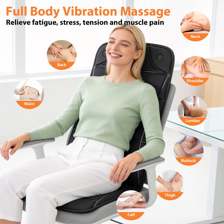 Full Body Vibration Massage Mat with Heat | 10 Motors, 9 Modes thumbnail 4