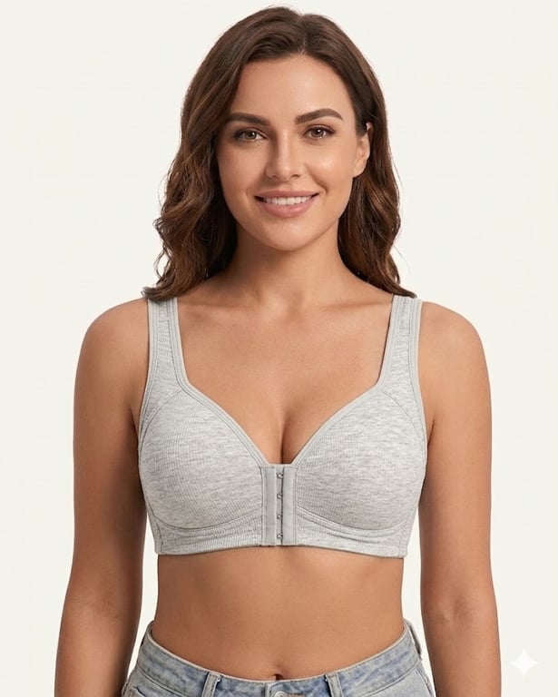 Easy-On Front Closure Wireless Support Bra thumbnail 9
