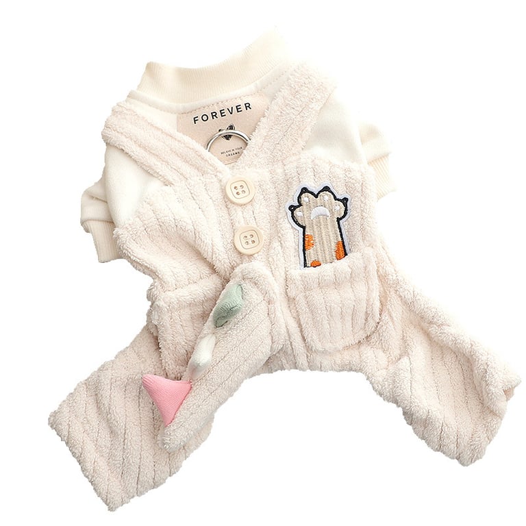 Small Dog Jumpsuit with Built-In Leash Attachment | Captain Fam