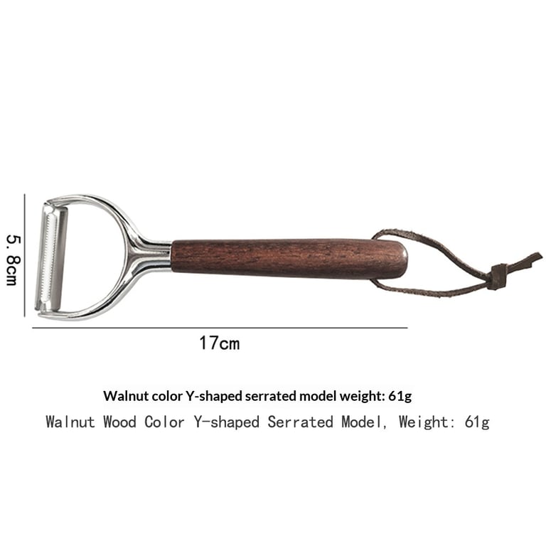 Stainless Steel Acacia Wood Peeler | Y-Shaped & I-Shaped Designs thumbnail 2
