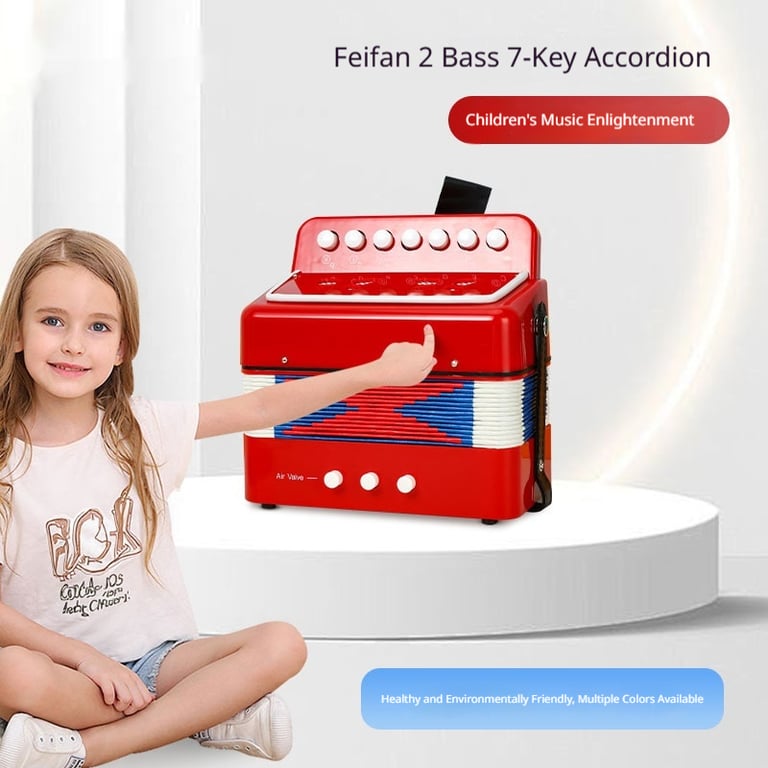 7-Key Portable Accordion for Kids | Educational Music Toy Canada thumbnail 9