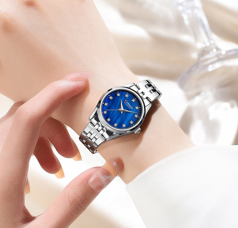 Rhinestone Ultra-Thin Women's Watch | Mother-of-Pearl Stainless Steel thumbnail 10