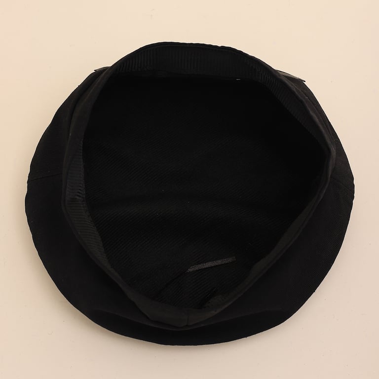 Black Leather Beret Cap | Japanese Style Baseball Hat Canada thumbnail 4