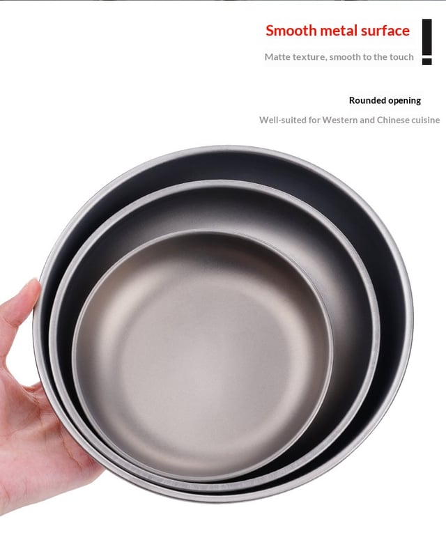 Pure Titanium Camping Dish | Lightweight Tableware for Outdoor Adventures thumbnail 5