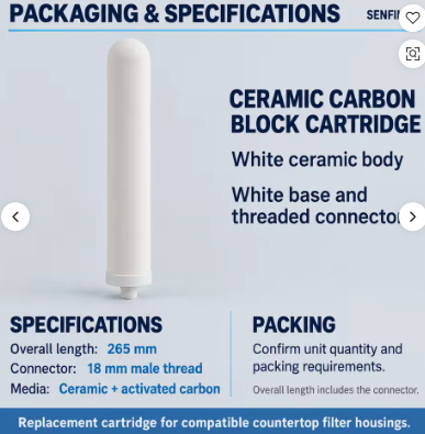 265mm Ceramic Composite Faucet Filter Element | Replacement Cartridge thumbnail 9