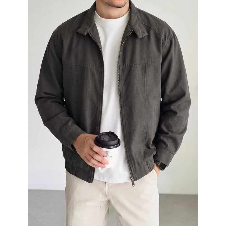Old-Money Vintage Stand-Collar Utility Jacket | Canadian Menswear - image 1