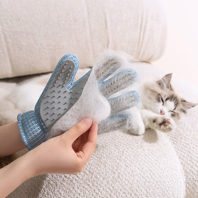 2in1 Double Sided Pet Grooming Glove | Deshedding Brush Mitt Cats Dogs thumbnail 1