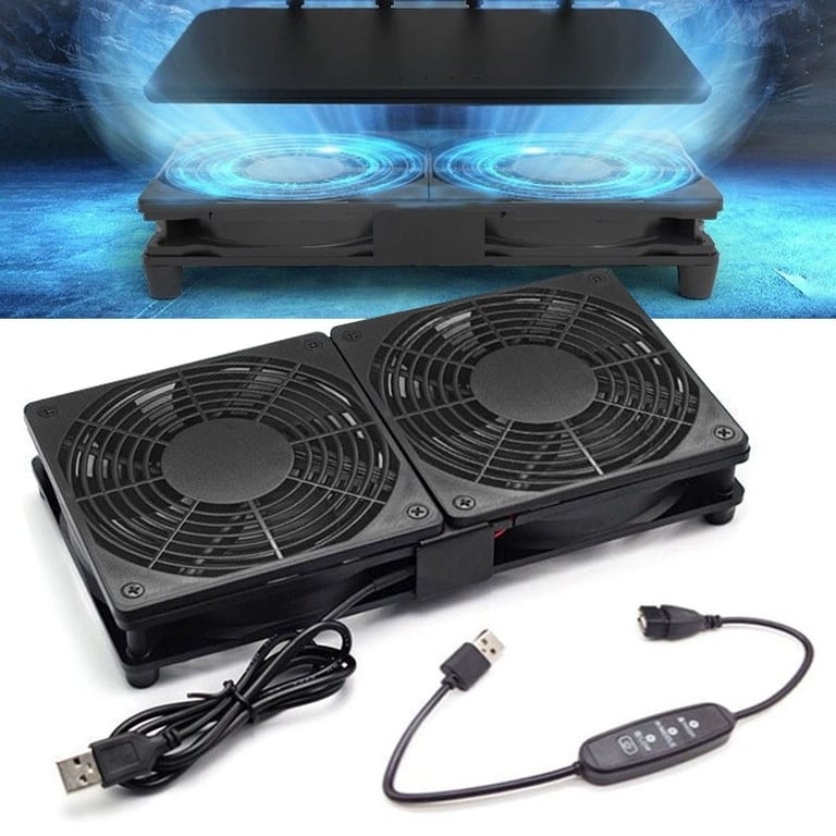120mm Dual Cooling Fan USB PC Case | Silent Desktop Cooler thumbnail 3