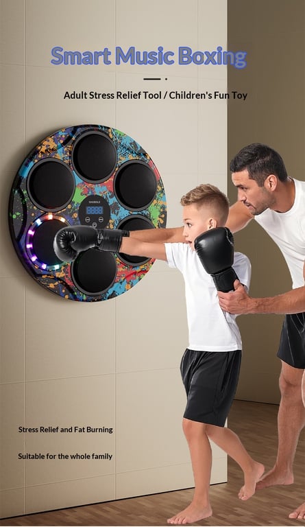 Smart Music Boxing Machine Wall Target | Home Fitness Equipment thumbnail 6