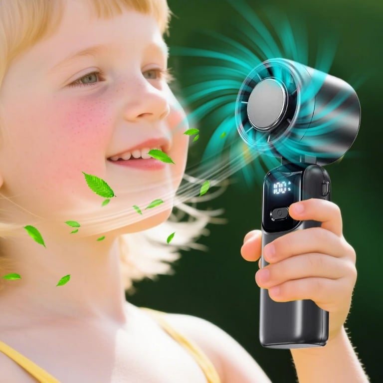 Portable Handheld Cooling Ice Fan | Rechargeable Turbo Personal Fans thumbnail 10