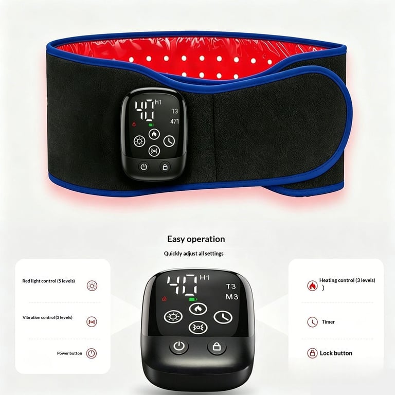 120-LED Far-Infrared Heating Massage Therapy Waist Support Belt | Health & Beauty thumbnail 14