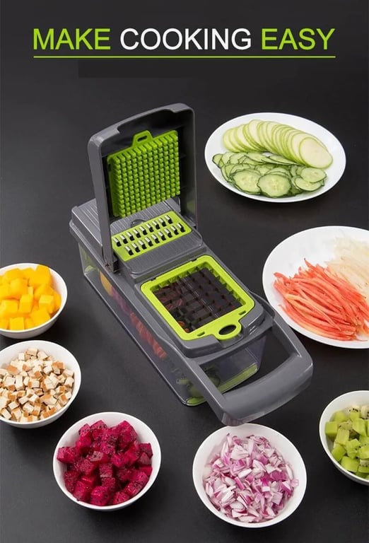 15-In-1 Vegetable Fruit Chopper Cutter for Home & Kitchen | Food Dicer Slicer thumbnail 10