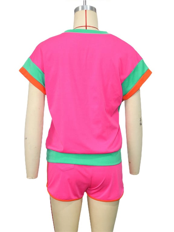 Loose-Fitting Two-Piece Set with Short Sleeves | Vibrant Casual Outfit thumbnail 14