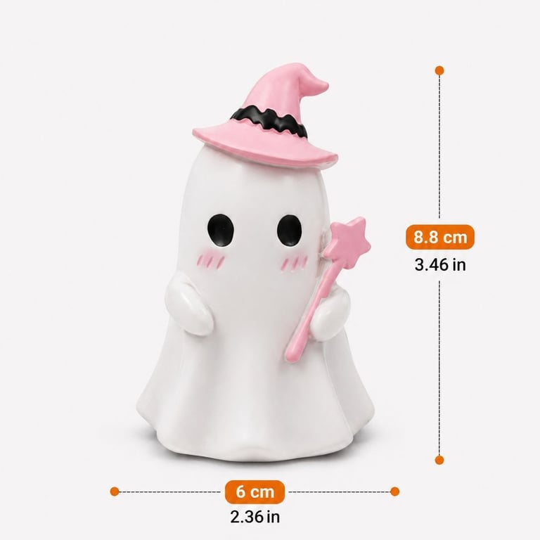Cute Halloween Ghost Pumpkin Resin Desk Organizer Set | Captain Fam thumbnail 12