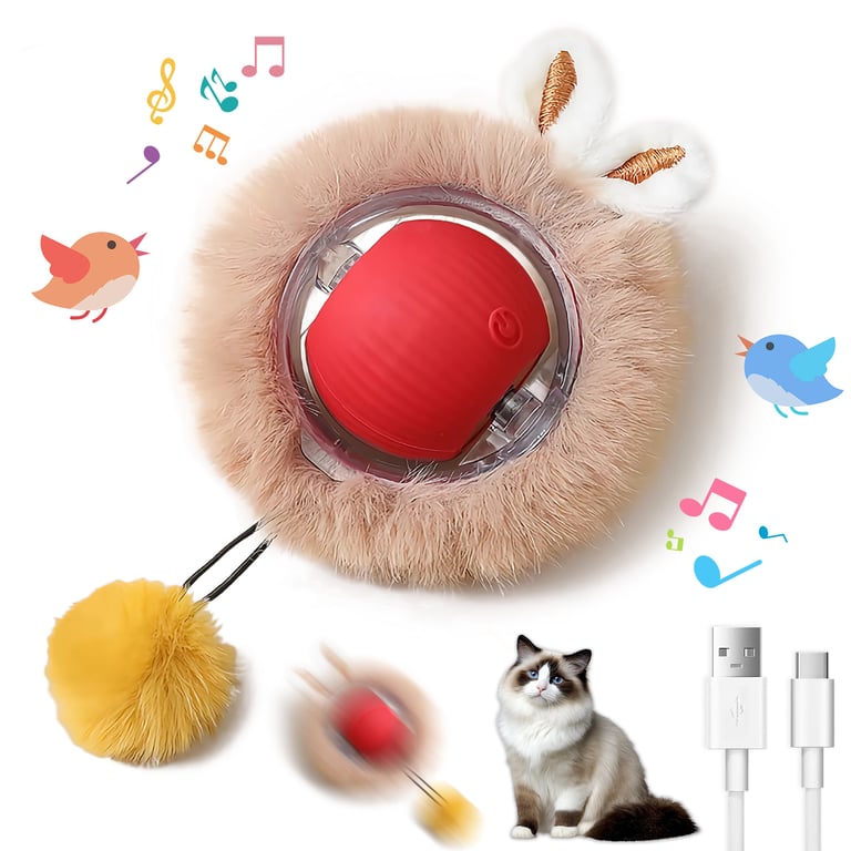 Interactive Motion Activated Cat Ball Toy with LED Lights | Captain Fam thumbnail 7