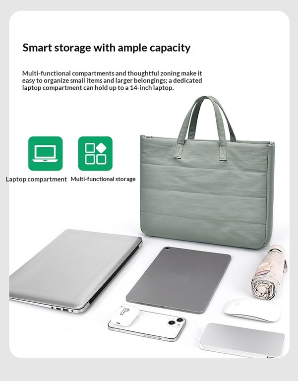 Stylish Lightweight Women's Computer Bag | Large Capacity Tote Storage thumbnail 19
