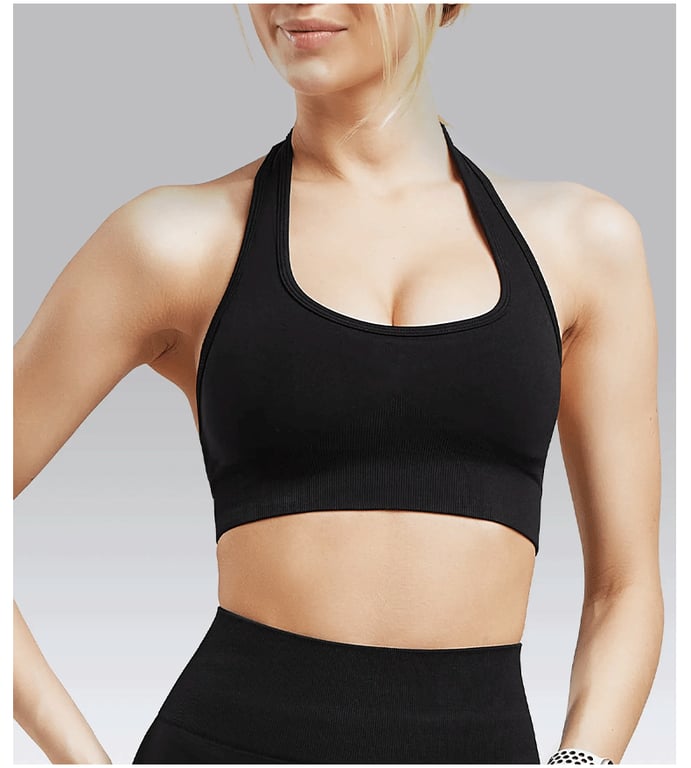 Backless Yoga Sports Bra | Quick-Dry Halter Neck Athletic Top for Women thumbnail 10