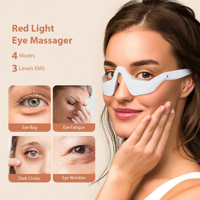 Red Light Therapy Eye Massager Glasses | Fatigue & Dark Circle Relief thumbnail 15