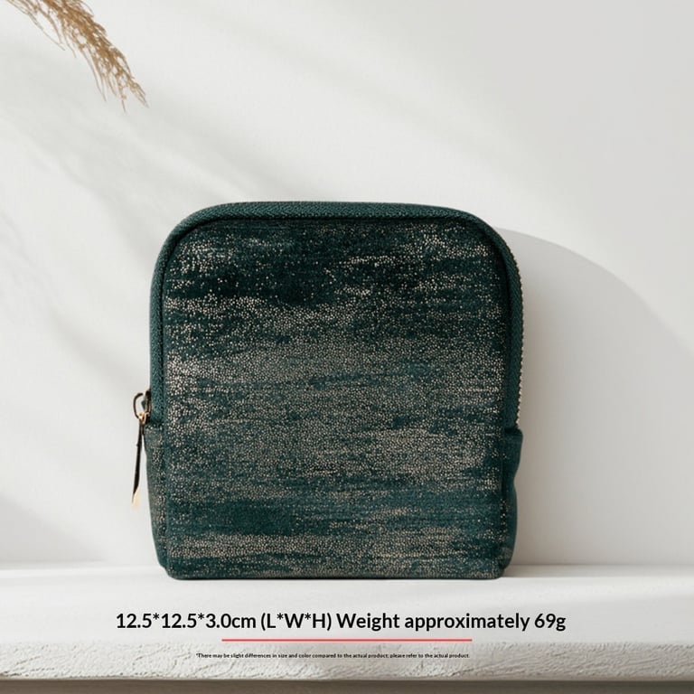 Velvet Cosmetic Bag with Tassel | Zippered Travel Pouch Canada thumbnail 5